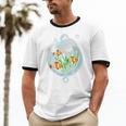 Clownfish Anemonefish Bubbles Water Frutiger Aero Y2K Style Unisex Cotton Ringer T-Shirt