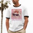 Cool Cat Meme Ew People Anti Social Introvert Cute Cat Unisex Cotton Ringer T-Shirt