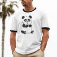 Cute Introvert Vibes – Panda Hello & Goodbye Unisex Cotton Ringer T-Shirt Cute Introvert Vibes – Panda Hello & Goodbye Unisex Cotton Ringer T-Shirt