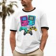 Eighties Console Controller Gaming Player Gadget Nostalgia Unisex Cotton Ringer T-Shirt