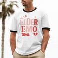 Elder Emo Retro Punk Typography Nostalgia Unisex Cotton Ringer T-Shirt