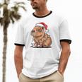 Ew People Capybara Christmas Lights Introvert Humor Unisex Cotton Ringer T-Shirt Ew People Capybara Christmas Lights Introvert Humor Unisex Cotton Ringer T-Shirt