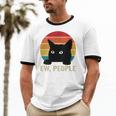 Ew People Introvert Cat Lover Cat Lady Vintage Unisex Cotton Ringer T-Shirt Ew People Introvert Cat Lover Cat Lady Vintage Unisex Cotton Ringer T-Shirt