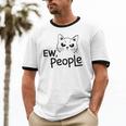 Ew People Introverts Stay Home Socially Awkward Unisex Cotton Ringer T-Shirt