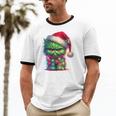 Ew People Meowy Cat Christmas Introvert Men Women Unisex Cotton Ringer T-Shirt