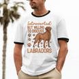 Fox Red Labrador Retriever Introvert Foxred Lab Unisex Cotton Ringer T-Shirt