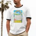 Frutiger Aero Aesthetic Rainbow Glitch Art Premium Tri-Blend Unisex Cotton Ringer T-Shirt Frutiger Aero Aesthetic Rainbow Glitch Art Premium Tri-Blend Unisex Cotton Ringer T-Shirt