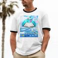 Frutiger Aero Aesthetic Tech Book Butterfly Unisex Cotton Ringer T-Shirt