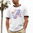 Frutiger Aero Y2K Chrome Phone Butterfly Unisex Cotton Ringer T-Shirt