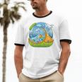 Frutiger Aero Y2K Fashion Trends Statement Piece Tech Orange Premium Unisex Cotton Ringer T-Shirt