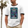 Gothic Girl Tarot Card Introverted Reader And Reading Unisex Cotton Ringer T-Shirt
