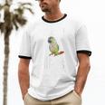 Green Cheek Conure Introvert Parrot Bird Conure Unisex Cotton Ringer T-Shirt