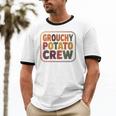 Grouchy Potato Crew Introvert Sarcasm Unisex Cotton Ringer T-Shirt