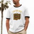 I'm This Old Please Rewind 80s 90s Nostalgia VHS VCR Unisex Cotton Ringer T-Shirt I'm This Old Please Rewind 80s 90s Nostalgia VHS VCR Unisex Cotton Ringer T-Shirt
