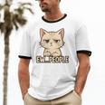 Introvert Anime Cat Ew People Unisex Cotton Ringer T-Shirt