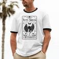 Introvert Apparel Emporium Mothman Tarot Card Antisocial Butterfly Cryptozoologist -Adults Grey Unisex Cotton Ringer T-Shirt Introvert Apparel Emporium Mothman Tarot Card Antisocial Butterfly Cryptozoologist -Adults Grey Unisex Cotton Ringer T-Shirt