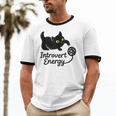 Introvert Energy Cat Love Cat Meme Unisex Cotton Ringer T-Shirt