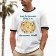 Introvert Extrovert Cartoon In Asstrovert World Unisex Cotton Ringer T-Shirt Introvert Extrovert Cartoon In Asstrovert World Unisex Cotton Ringer T-Shirt