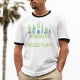 Introvert Farming Life Gardening For Geeky Plant Lover Unisex Cotton Ringer T-Shirt