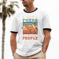 Introvert Fox Animal Lover Saying Loner Antisocial Unisex Cotton Ringer T-Shirt