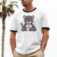 Introvert Panther And Coffee Lovers Unisex Cotton Ringer T-Shirt