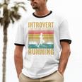 Introvert But Willing To Discuss Running Unisex Cotton Ringer T-Shirt