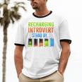 Introverted Recharging Introvert Saying Sarcasm Unisex Cotton Ringer T-Shirt