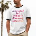 Introverted Willing To Discuss Cesky Terrier Introvert Unisex Cotton Ringer T-Shirt Introverted Willing To Discuss Cesky Terrier Introvert Unisex Cotton Ringer T-Shirt