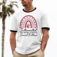 Introverted But Willing To Discuss Serial Killers True Crime Unisex Cotton Ringer T-Shirt