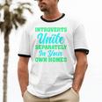Introverts Unite Introvert Antisocial Sarcasm Anti Social Unisex Cotton Ringer T-Shirt