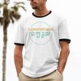 Introvirtuous Retro Pixel Funny Introvert Quote Unisex Cotton Ringer T-Shirt