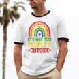 It's Way Too Peopley Outside Anti Social Introvert Unisex Cotton Ringer T-Shirt It's Way Too Peopley Outside Anti Social Introvert Unisex Cotton Ringer T-Shirt