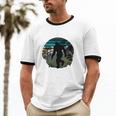 Just Me And My Yeti Retro Sunset Mountain Hiking Introvert Unisex Cotton Ringer T-Shirt Just Me And My Yeti Retro Sunset Mountain Hiking Introvert Unisex Cotton Ringer T-Shirt