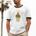 Kawaii Grumpy Cactus Not a Hugger Plant Introvert Unisex Cotton Ringer T-Shirt Kawaii Grumpy Cactus Not a Hugger Plant Introvert Unisex Cotton Ringer T-Shirt