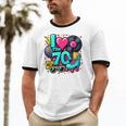 I Love The 70s Vintage Cassette Roller Vinyl Nostalgia 70s Unisex Cotton Ringer T-Shirt
