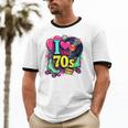 I Love The 70s Vintage Cassette Roller Vinyl Nostalgia 70s Unisex Cotton Ringer T-Shirt