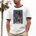 Mystical Library Book Reader The Introvert Tarot Card Unisex Cotton Ringer T-Shirt Mystical Library Book Reader The Introvert Tarot Card Unisex Cotton Ringer T-Shirt