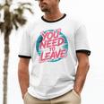 You Need To Leave Introvert Mood Space Unisex Cotton Ringer T-Shirt