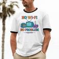 No Wi-Fi No Problem – Retro Dial Up Tech Nostalgia Premium Tri-Blend Unisex Cotton Ringer T-Shirt