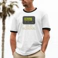 Old School 90s Pager Retro Nostalgia Vintage Tech Gen Unisex Cotton Ringer T-Shirt