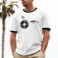 Old School Dad OG Hip Hop Head Vinyl Retro 80s90s Nostalgia Unisex Cotton Ringer T-Shirt
