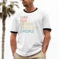 Oysters And Beer Lovers Introvert Quote Vintage Retro Unisex Cotton Ringer T-Shirt Oysters And Beer Lovers Introvert Quote Vintage Retro Unisex Cotton Ringer T-Shirt
