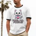Pixel Art Pet Cat Y2K Retro Vintage Digital Nostalgia Tech Unisex Cotton Ringer T-Shirt