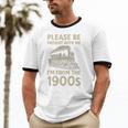 Please Be Patient With Me I'm From The 1900s Steam Train Premium Unisex Cotton Ringer T-Shirt