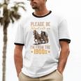 Please Be Patient With Mee I'm From The 1900s Minimalist Premium Unisex Cotton Ringer T-Shirt