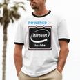 Powered By Introvert Inside Embrace Your Quiet Strength Unisex Cotton Ringer T-Shirt