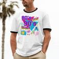 Retro 1980s 80's Baby 1990s 90's Made Me Nostalgia Birthday Premium Tri-Blend Unisex Cotton Ringer T-Shirt
