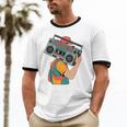 Retro 90s Boombox Nostalgia Party For Music Lovers Men Women Unisex Cotton Ringer T-Shirt