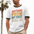 Retro AI Nostalgia Quote Distressed Vintage Unisex Cotton Ringer T-Shirt