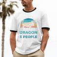 Retro Bearded Dragon Introvert For Lizard Lovers Unisex Cotton Ringer T-Shirt